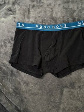 Hugo Boss Black Boxer Briefs with Blue Branded Waistband